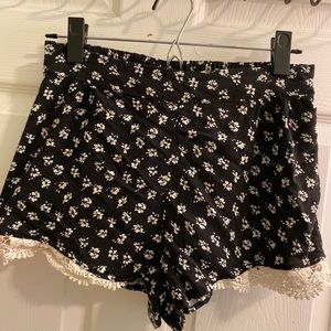 Black and cream shorts